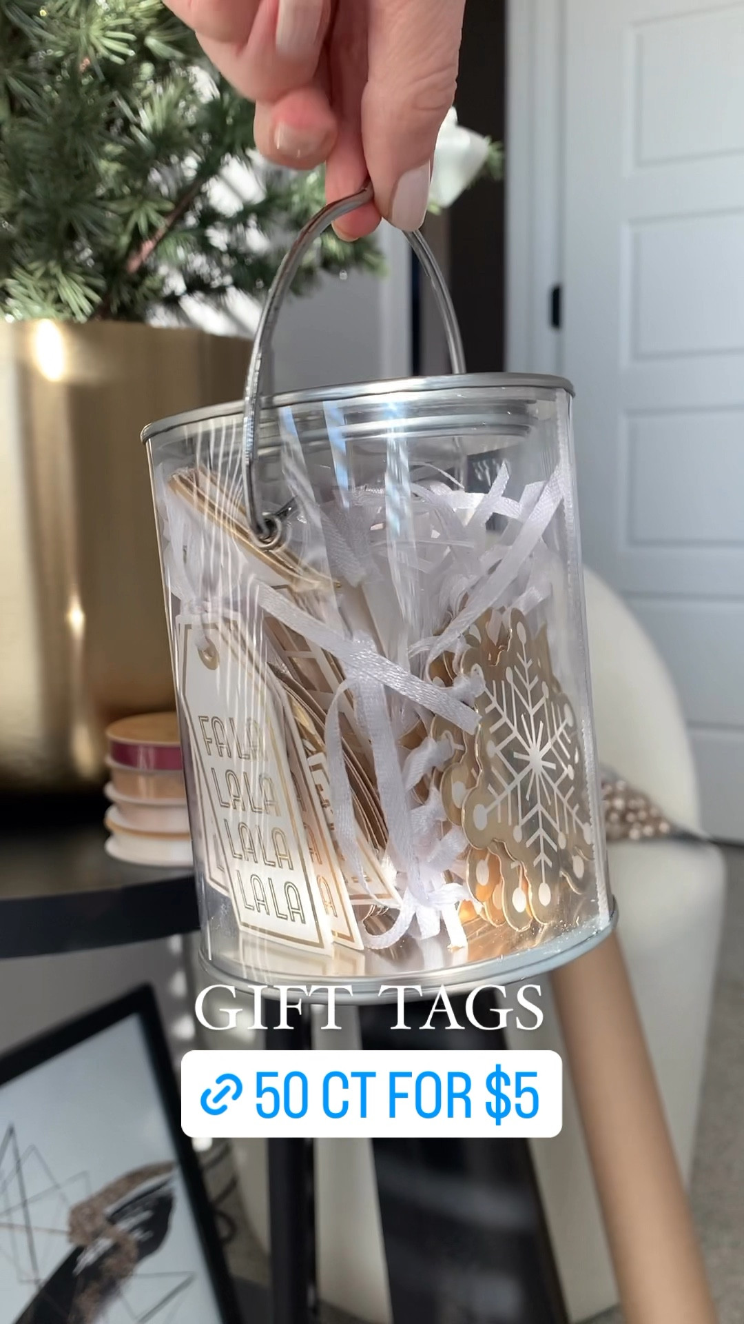 Found the prettiest little gift tag set today! The colors are perfect for this year’s gift theme! They’re also available in silver.

Home decor, Christmas decor, Christmas gifts, gift wrapping, Christmas present, holiday gifts, small Christmas tree, side table, holiday home, Christmas home, swivel chair, black wrapping paper, neutral wrapping paper, ribbon

#LTKhome #LTKSeasonal #LTKHoliday