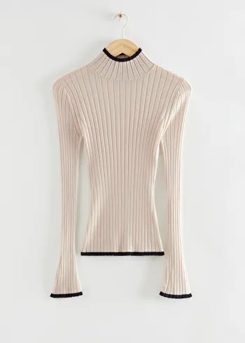 Fitted Ribbed Turtleneck Top | & Other Stories US