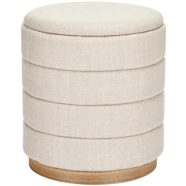 Aria Home Upholstered Storage Ottoman Accent Seating Decor - Bed Bath & Beyond - 43422568 | Bed Bath & Beyond