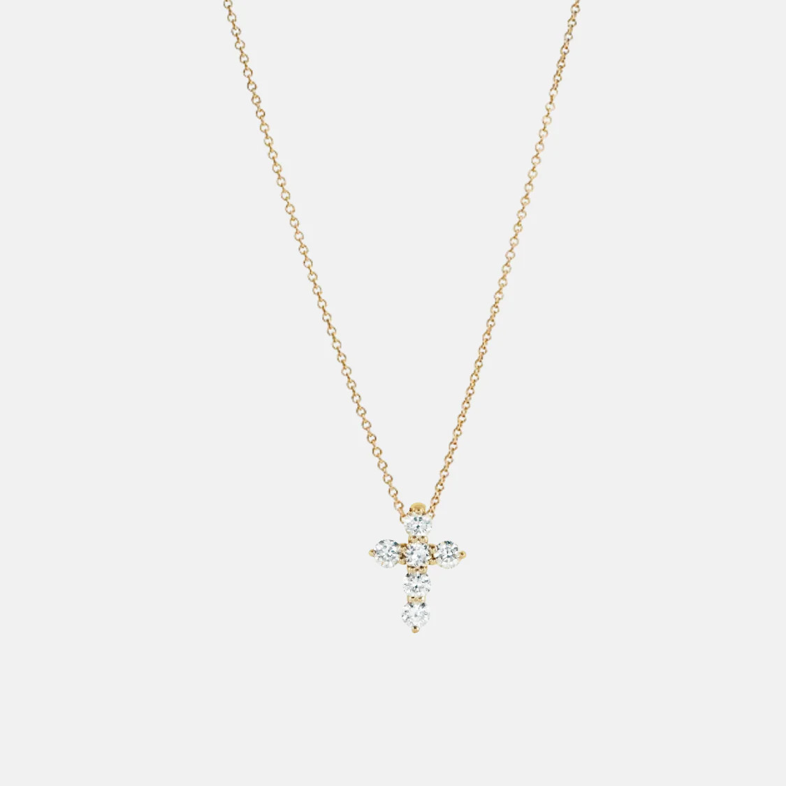 The Petite Diamond Cross Necklace | Vana Chupp Studio