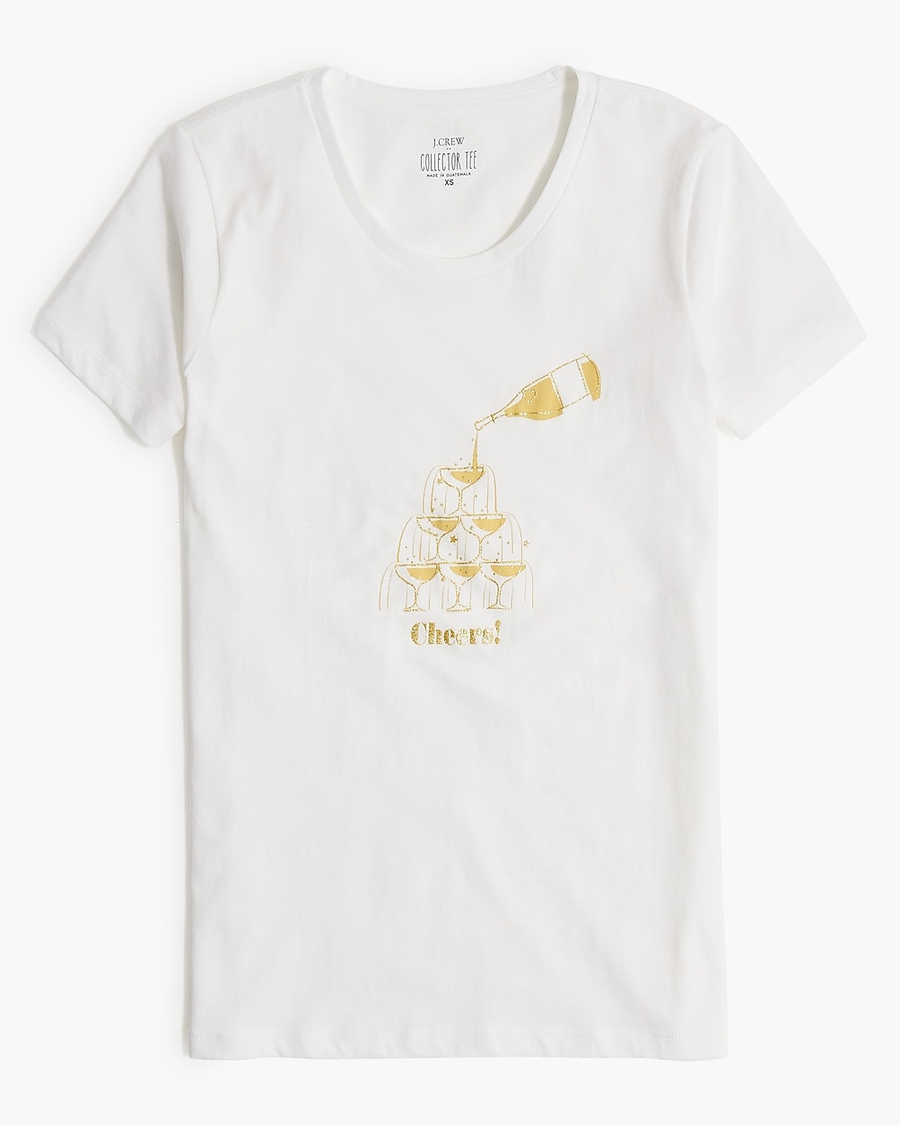 Long-sleeve champagne tower graphic tee | J.Crew Factory