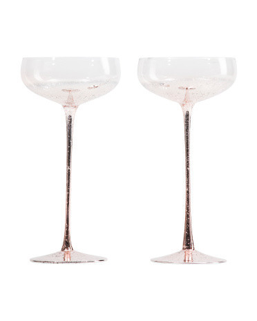 Set Of 2 Mercury Long Stem Coupe Glasses | Marshalls