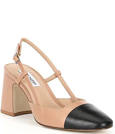 Steve Madden Becka Leather Cap Toe Slingback Pumps - 10M | Dillard's