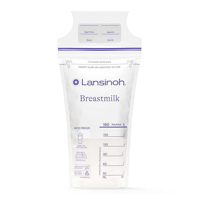 Lansinoh Breastmilk Storage Bags, 200 Count Value Pack, Baby Essentials, Fast Freeze & Thaw Breas... | Amazon (US)