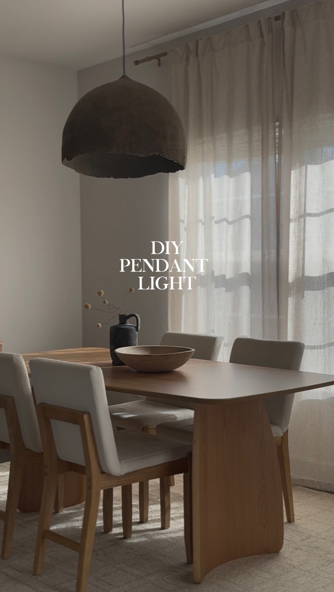 Paper mache pendant light 

DIY light, dining room inspo, Japandi vibes, Japandi style, wabi sabi, Japandi dining room, Nathan James chairs

#LTKHome