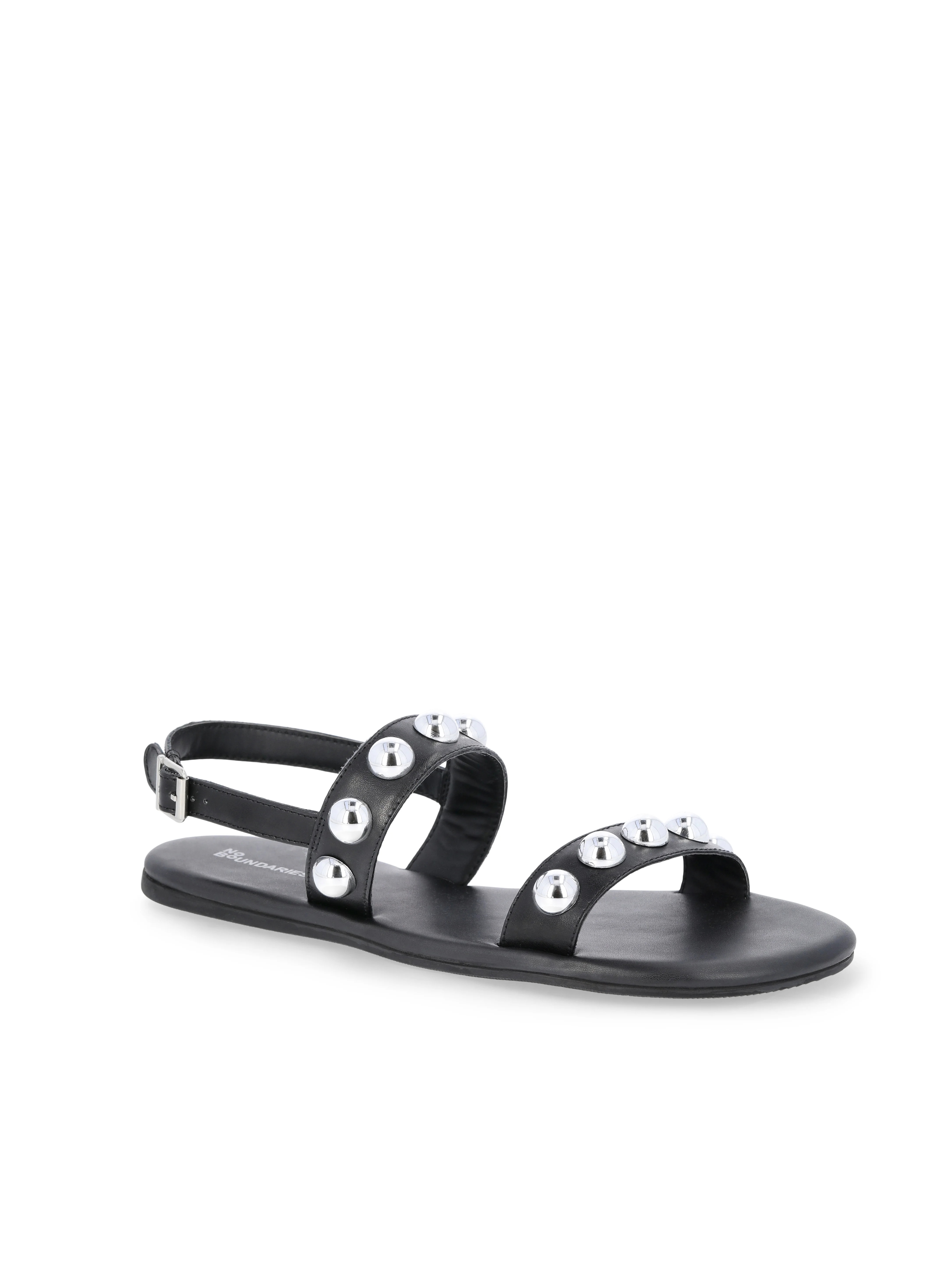 No Boundaries Women's Studded Flat Sandals | Walmart (US)