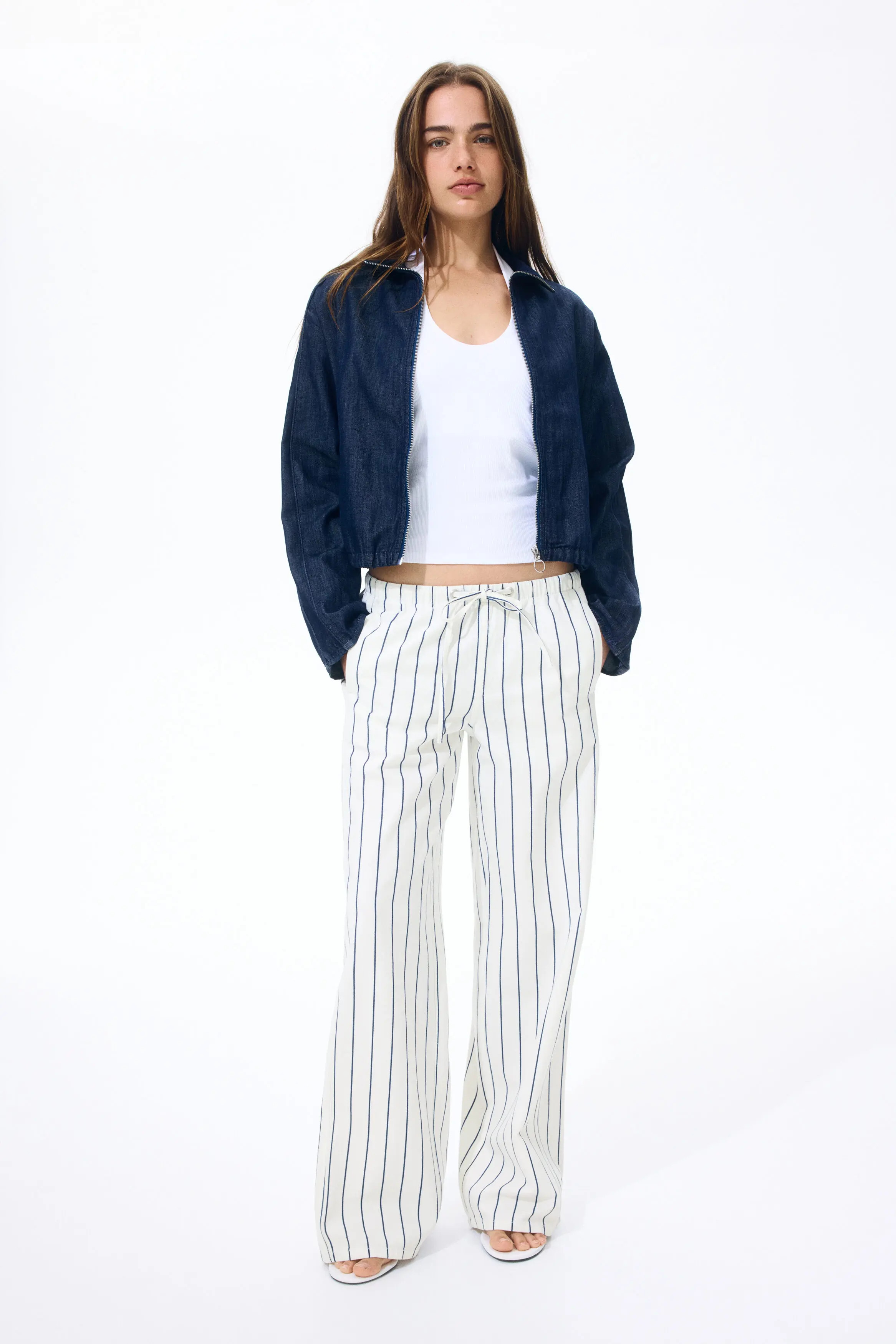 Denim Drawstring Trousers (Women) | Nordstrom | Nordstrom