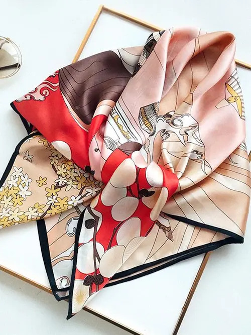 SILKSILKY Silk Square Scarf in Pink at Nordstrom | Nordstrom
