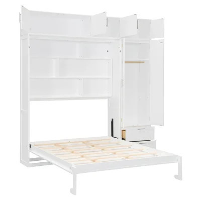 Space Saving Queen Beds With Storage, Mdf Wood Modern Home Murphy Bed | Wayfair North America