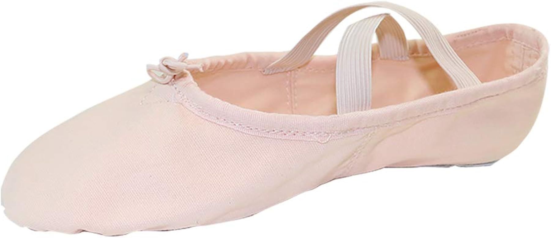 Danzcue Adult Split Sole Canvas Ballet Slipper | Amazon (US)