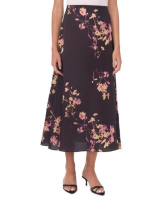 Vince Camuto Women's A-Line Midi Slip Skirt - Rich Black | Macy's