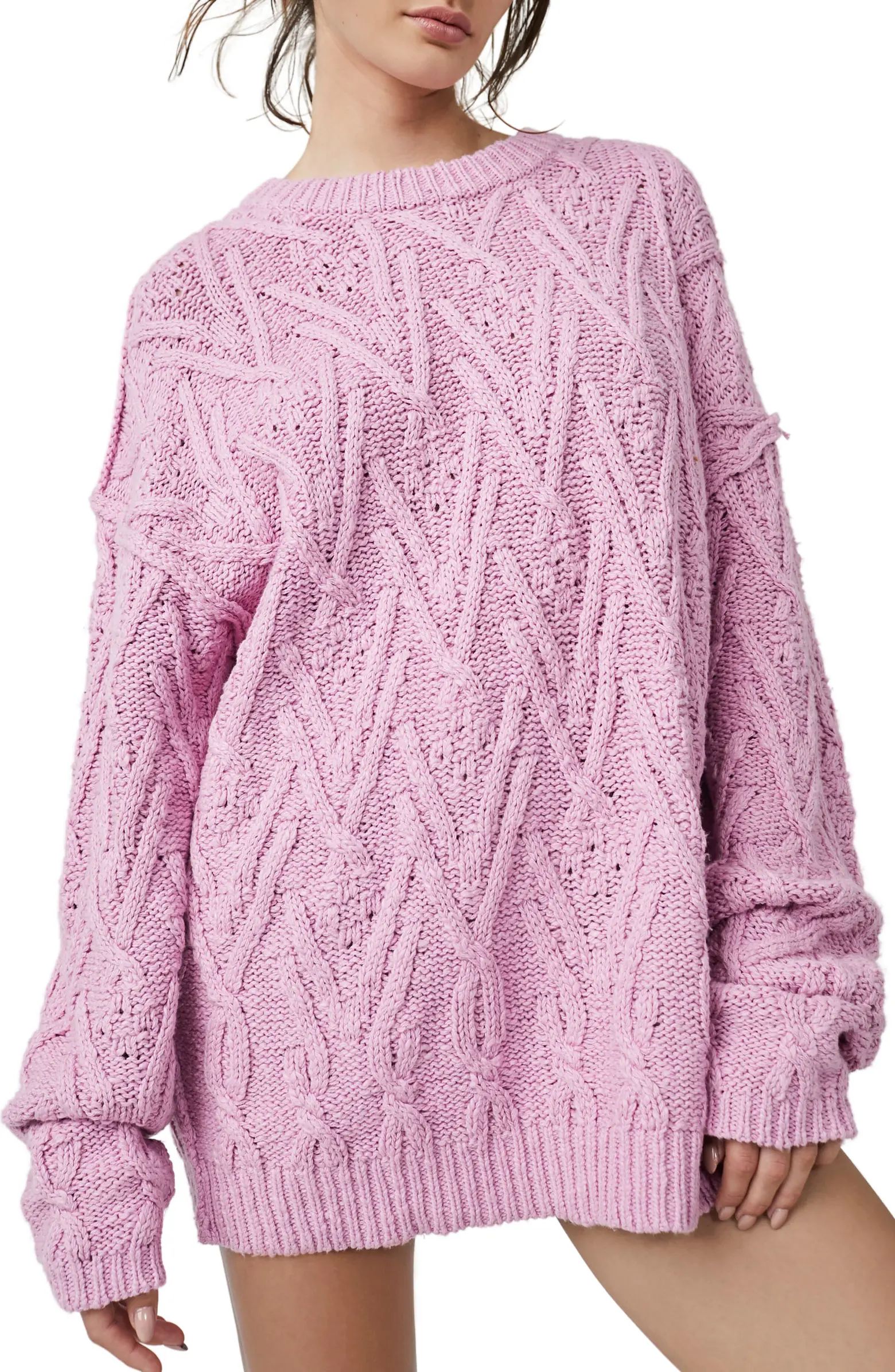Isla Cable Stitch Tunic Sweater | Nordstrom