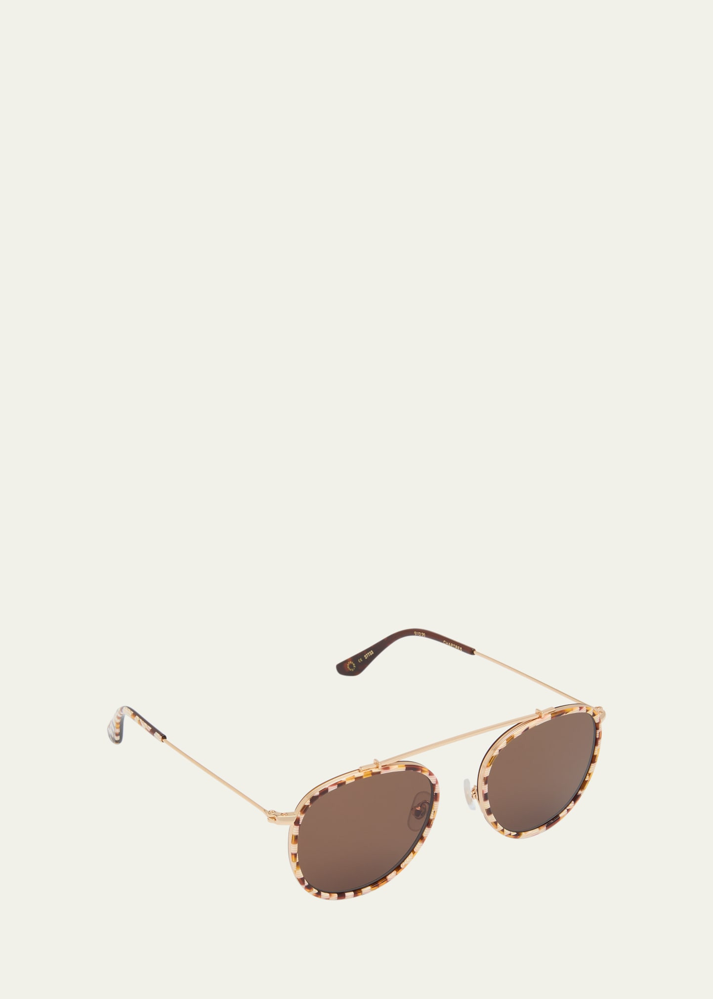 Chartres Titanium & Acetate Aviator Sunglasses | Bergdorf Goodman