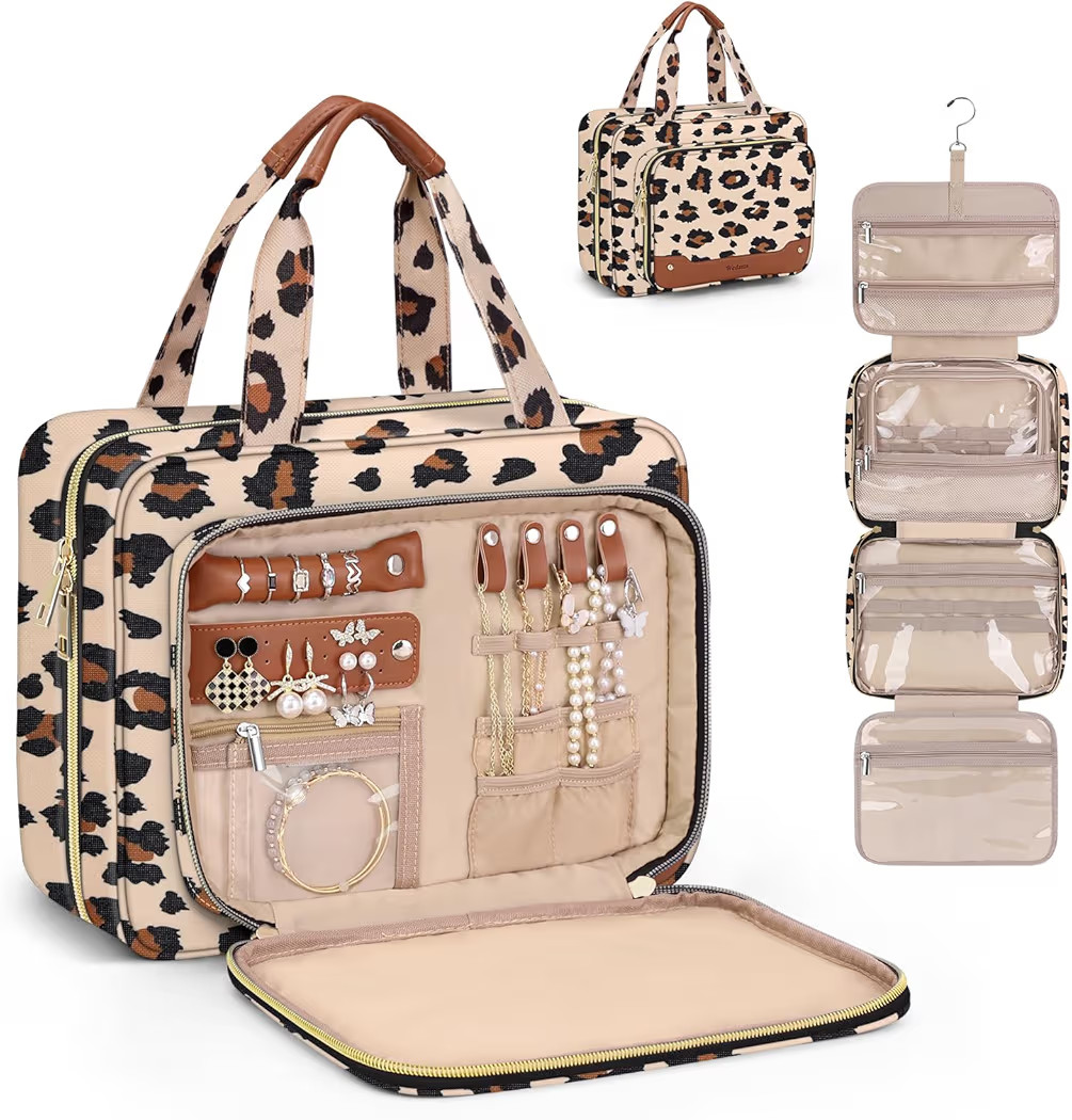 Wedama Toiletry Bag for Women, Hanging Travel Toiletry Bag with Jewelry Organizer Compartment Lar... | Amazon (US)