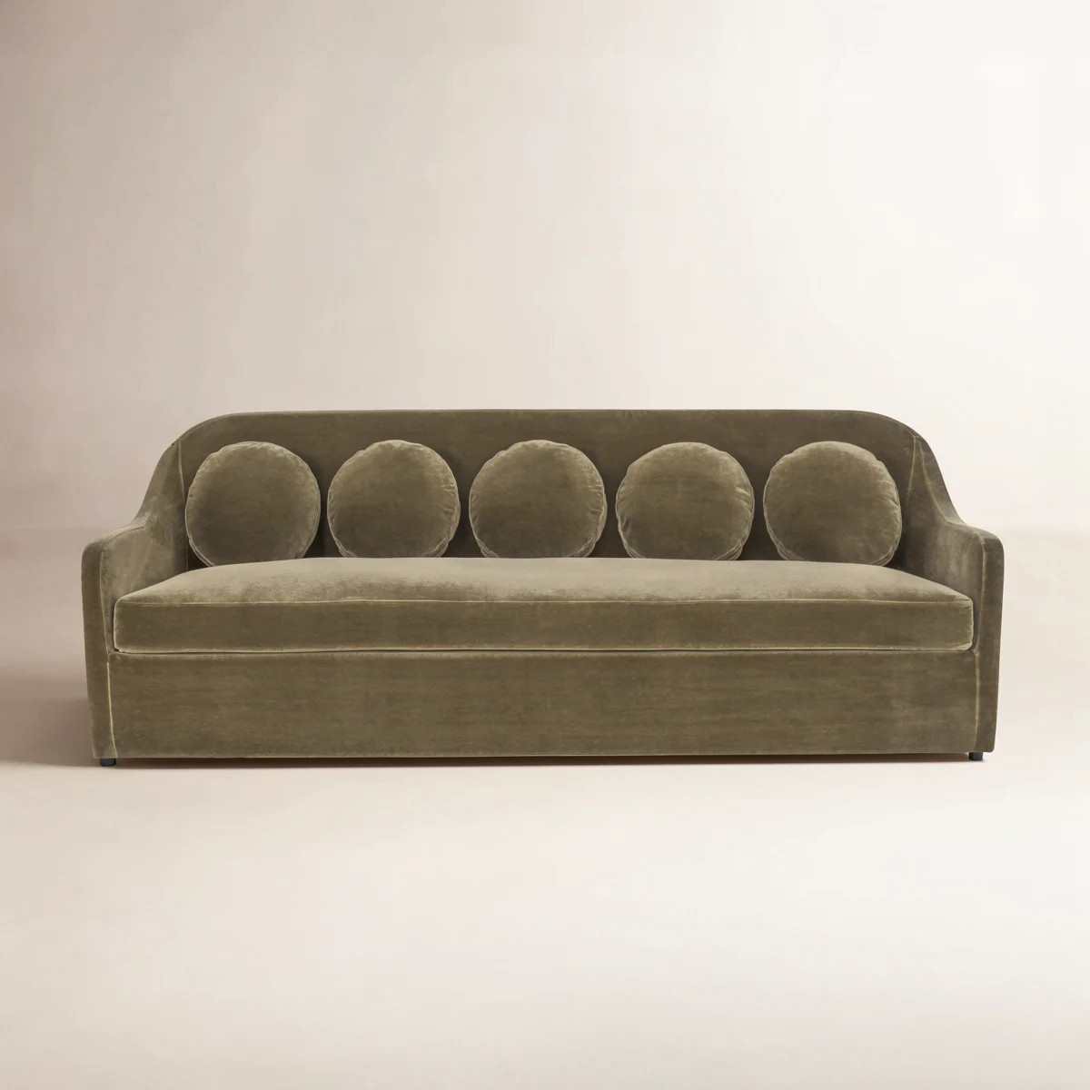 Rialto Sofa Dark Green Faux Mohair | Wayfair North America
