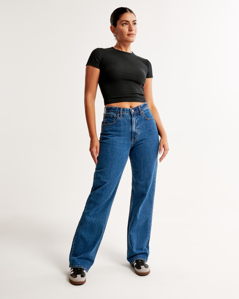 Curve Love High Rise 90s Relaxed Jean | Abercrombie & Fitch (US)