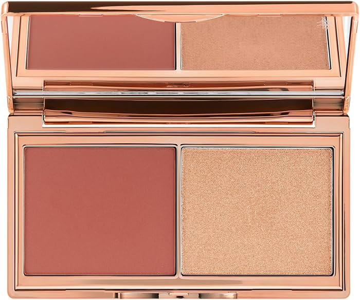 Charlotte Tilbury Mini Hollywood Blush & Glow Glide Palette, Powder Blush & Highlighter Compact, ... | Amazon (US)