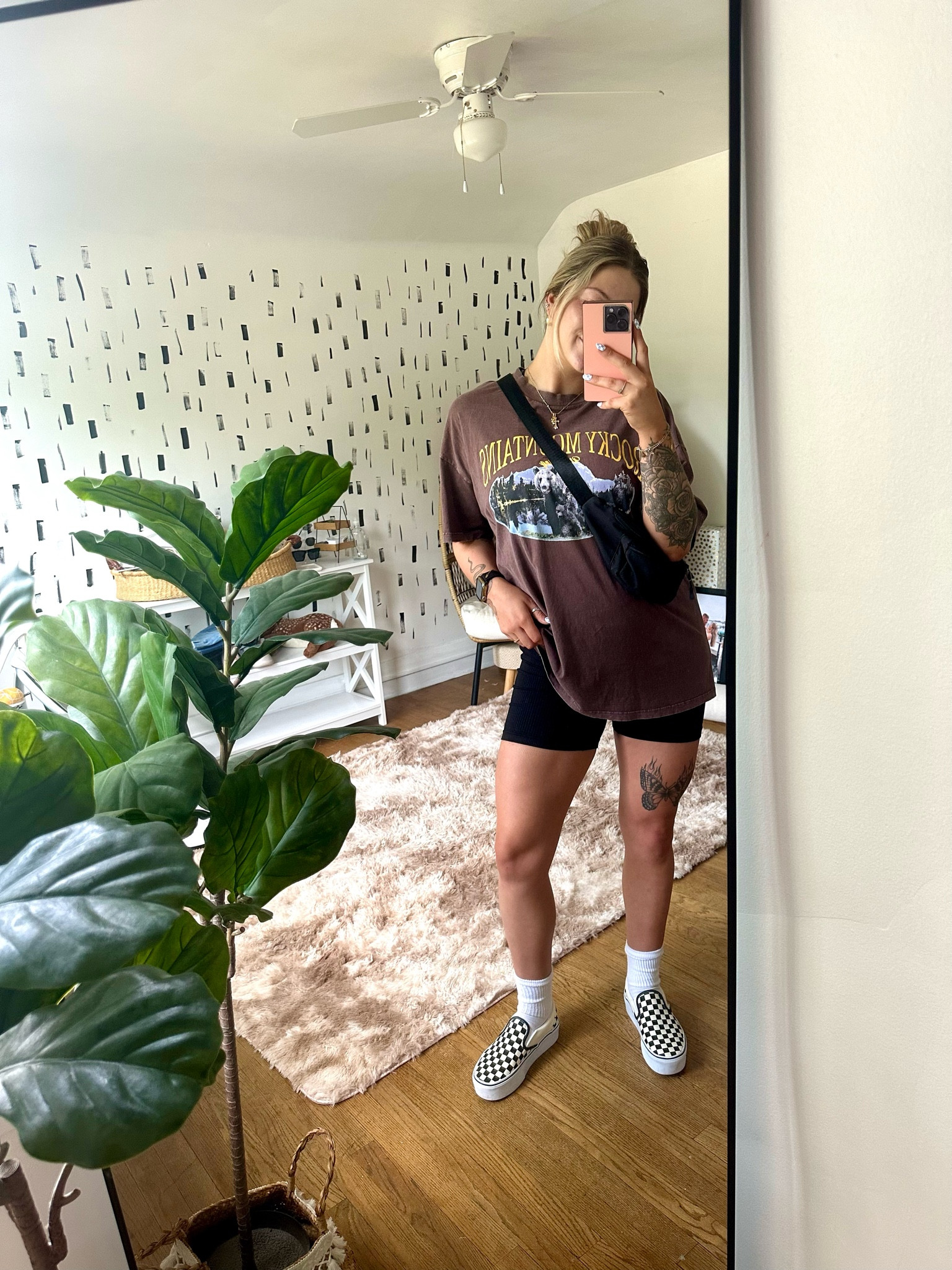 These platform vans are finally back in stock! Graphic tee outfit. Casual outfit. Pregnancy style. Comfy casual. 

#LTKSeasonal #LTKU #LTKshoecrush