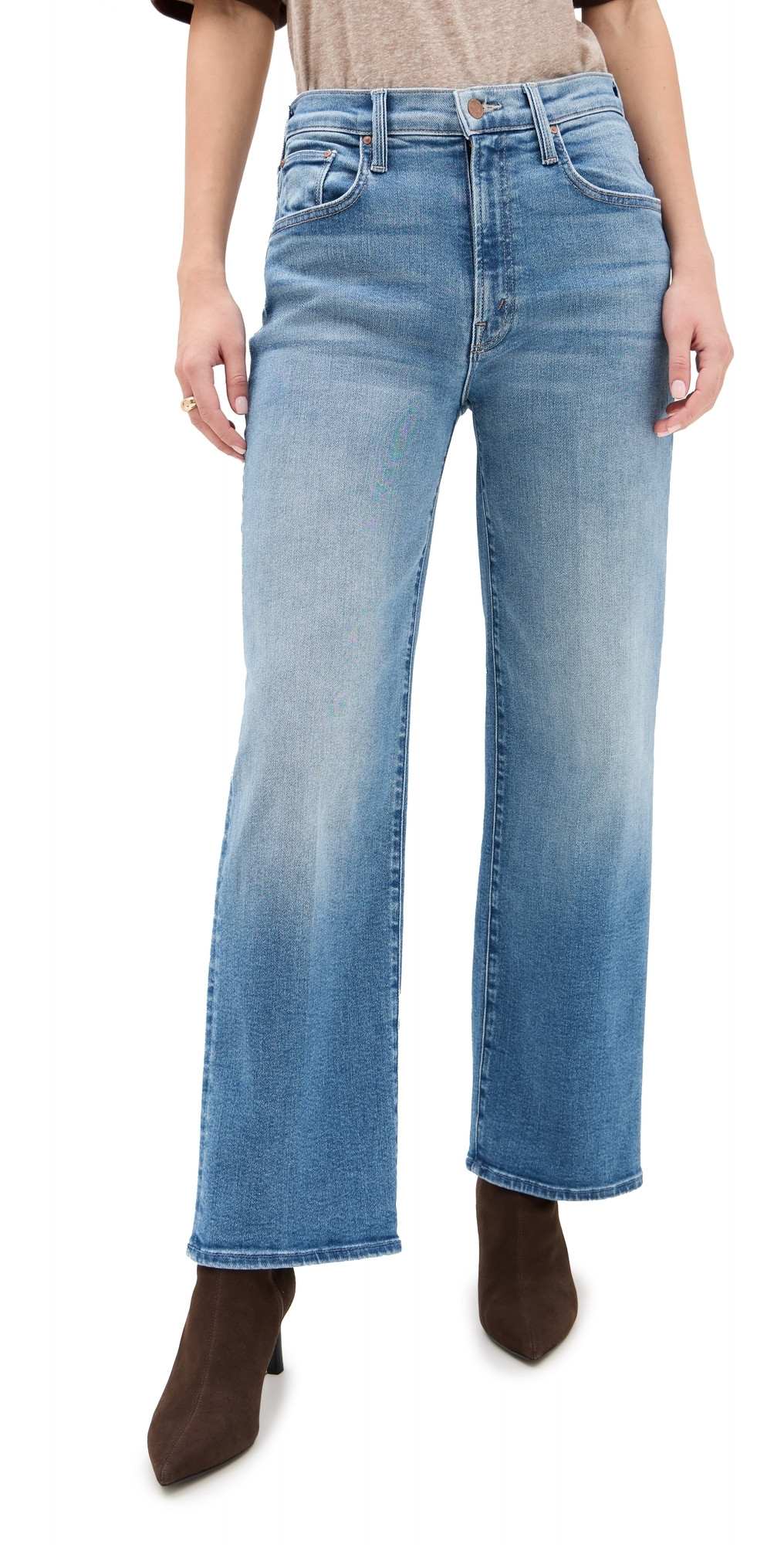 MOTHER The Rambler Zip Flood Jeans Read Between the Lines 31 | Shopbop
