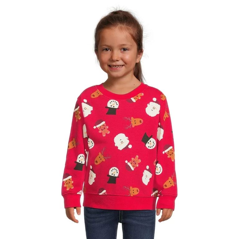 Holiday Time Toddler Boy Long Sleeve Christmas Sweatshirt, Sizes 12M-5T | Walmart (US)