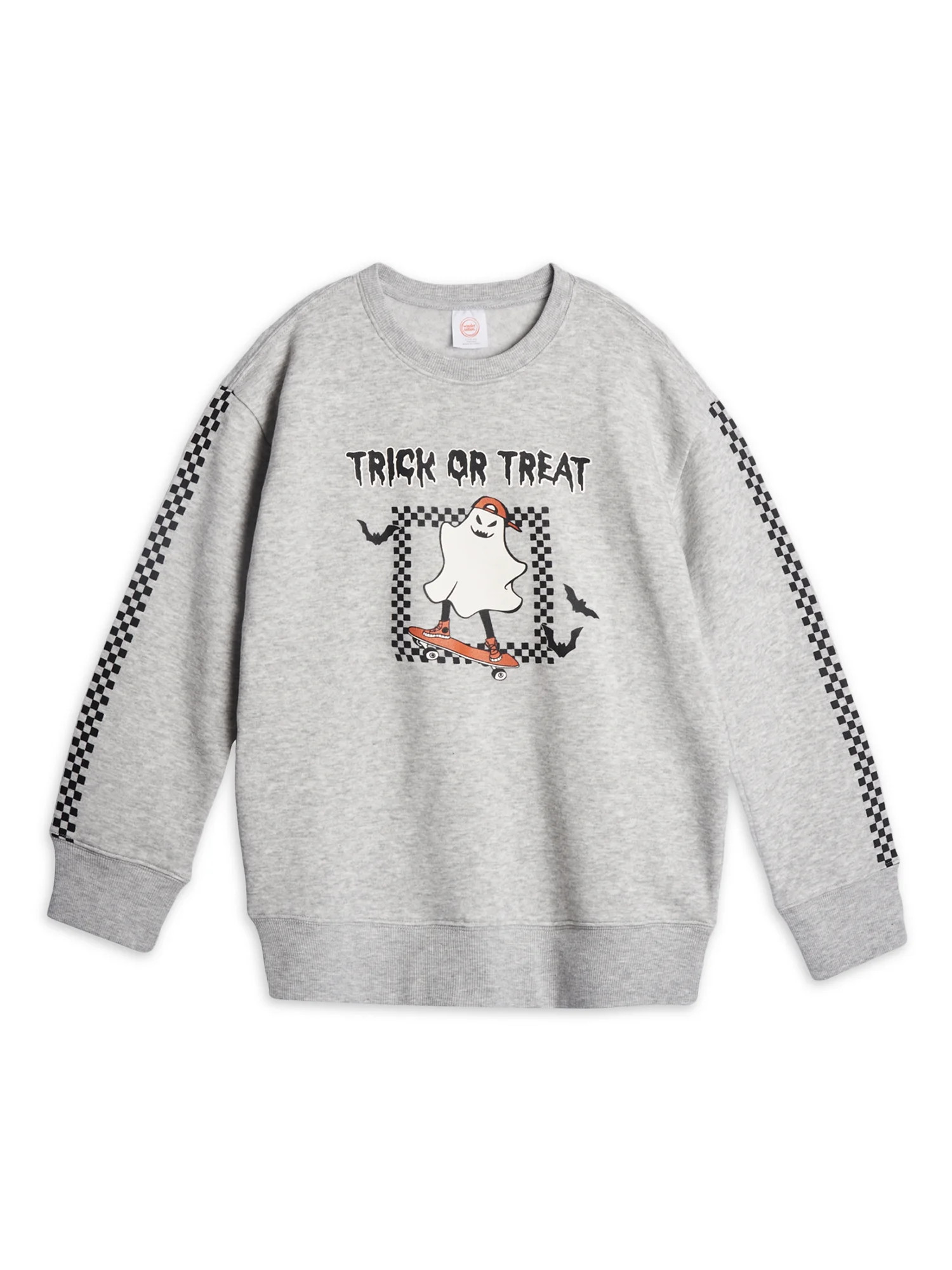 Wonder Nation Boys Halloween Crewneck Sweatshirt, Sizes 4-16 & Husky - Walmart.com | Walmart (US)