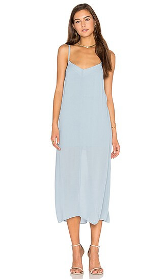 PFEIFFER Lazlo Slip Dress in Dusty Blue | Revolve Clothing