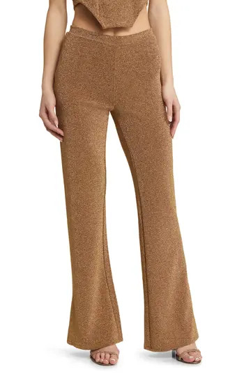 SOMETHING NEW Nadia Metallic Knit Pants in Rich Gold at Nordstrom Rack, Size Small | Nordstrom Rack