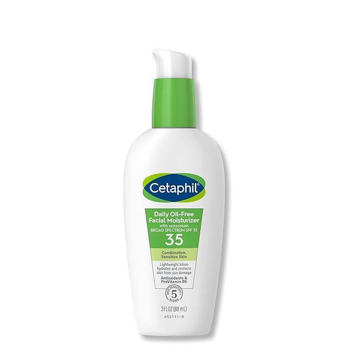 Cetaphil Face Moisturizer, Daily Oil Free Facial Moisturizer with SPF 35, For Dry or Oily Combina... | Amazon (US)