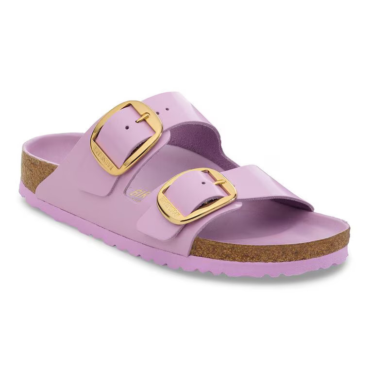 Arizona Big Buckle Natural Leather Patent High Shine Baby Blue | BIRKENSTOCK | Birkenstock USA