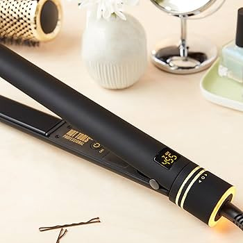 Hot Tools Pro Artist Black Gold Evolve Ionic Salon Hair Flat Iron | Long-Lasting Finish for Strai... | Amazon (US)