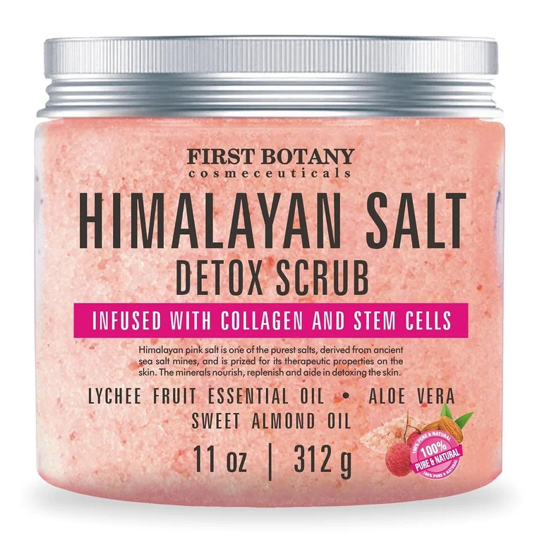Himalayan Salt Body Scrub with Collagen and Stem Cells - Natural Exfoliating Salt Scrub & Body an... | Walmart (US)