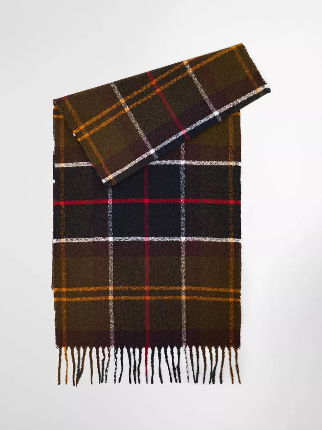 Barbour Deanna Tartan Scarf, Green/Multi | John Lewis (UK)