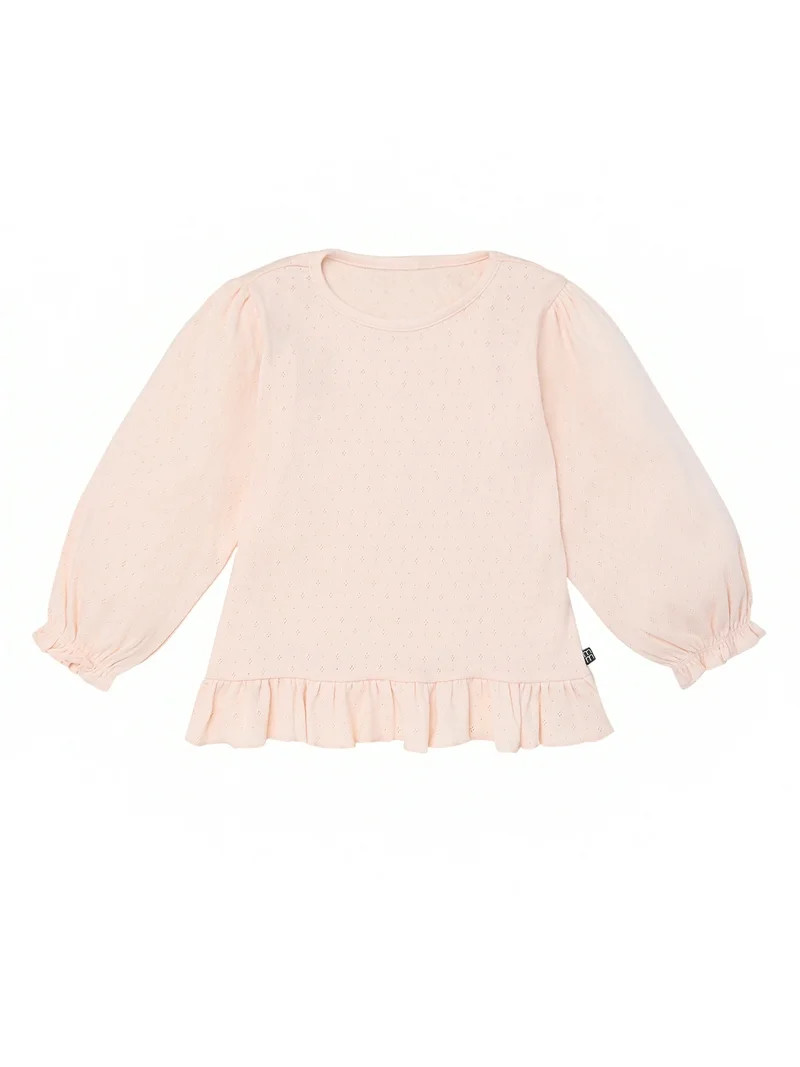 Modern Moments by Gerber Toddler Girl Balloon Sleeves Hem Top, Sizes 12 Months - 5T | Walmart (US)