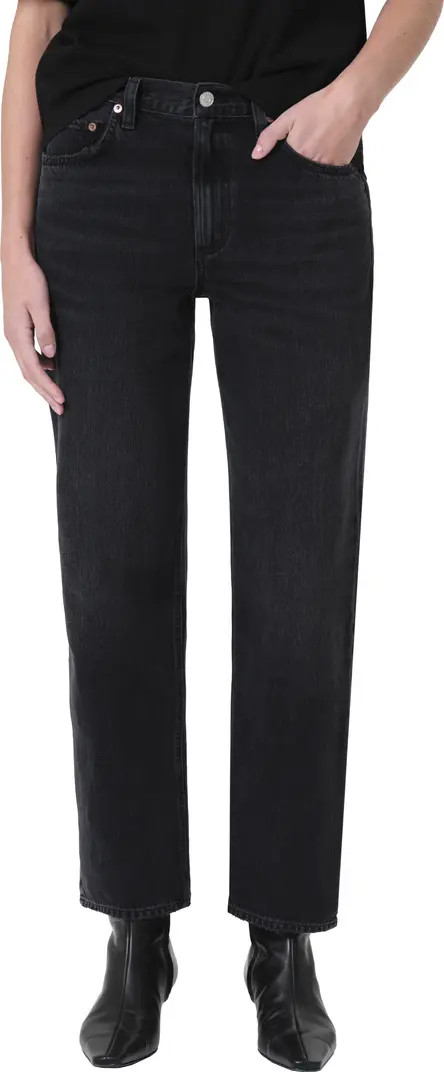 Valen High Waist Organic Cotton Ankle Straight Leg Jeans | Nordstrom