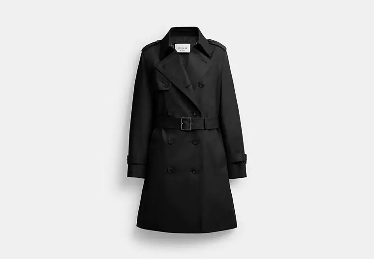 Coach Outlet Mid Trench - Black, Size: Medium | Coach Outlet US