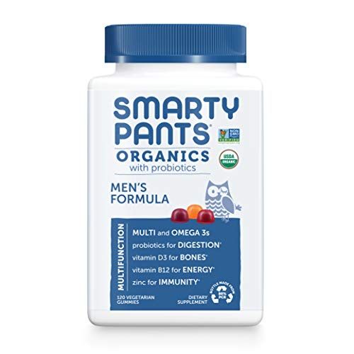 SmartyPants Organic Mens Multivitamins, Daily Gummy Vitamins: Probiotics, Vitamins C, D3, B12, Zi... | Amazon (US)