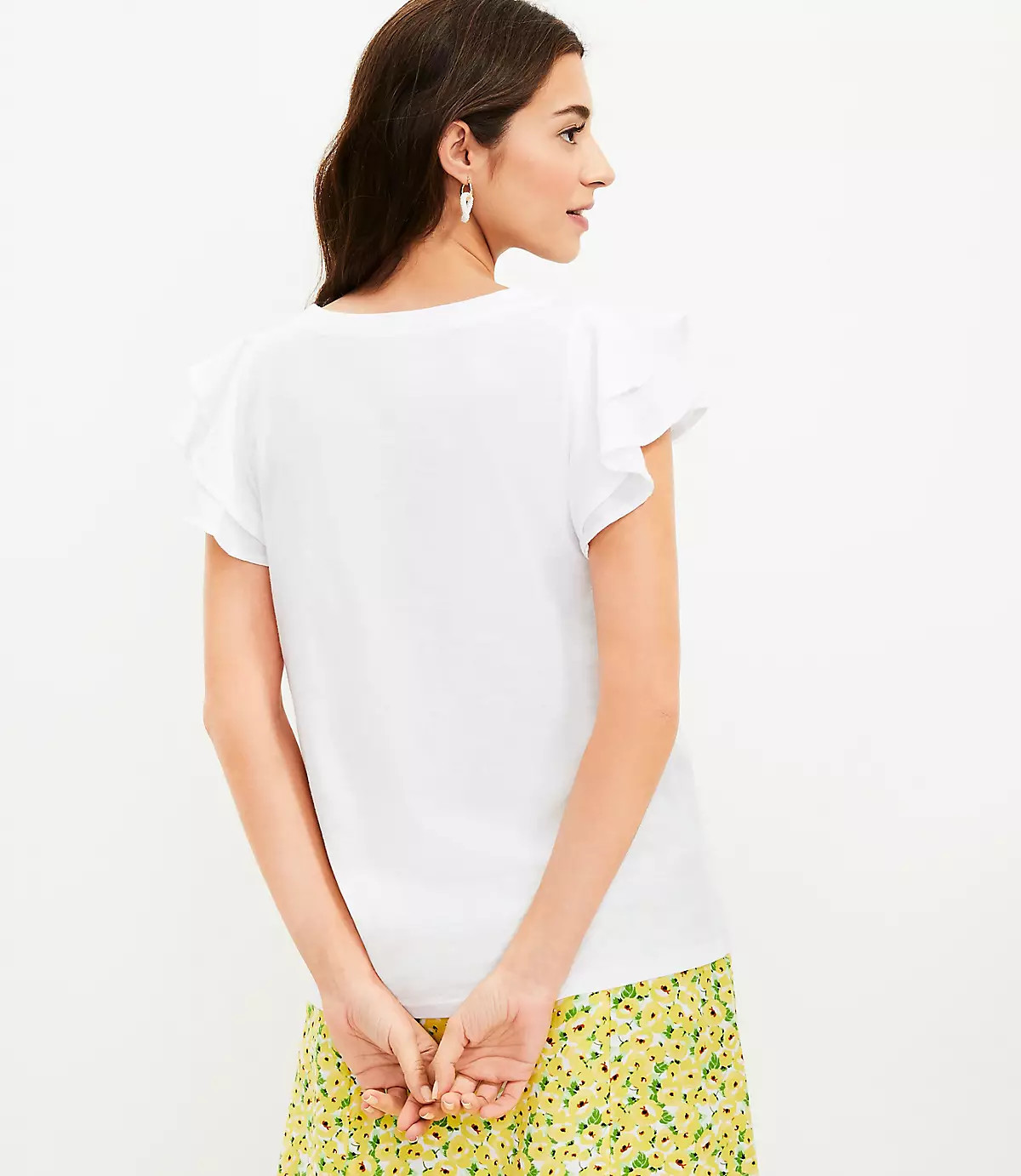 Tiered Ruffle Sleeve Tee | LOFT