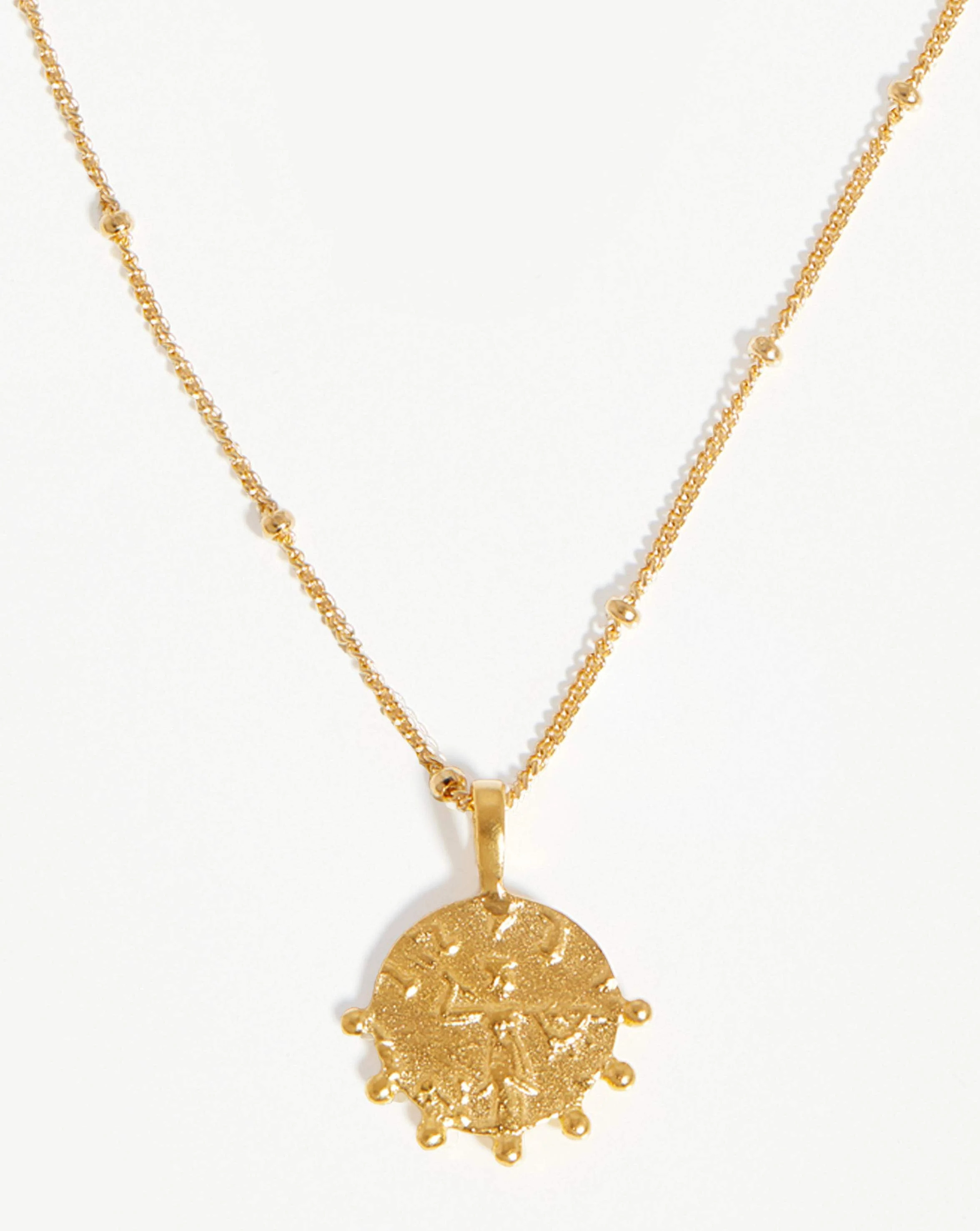 Lucy Williams Mini Beaded Coin Necklace | 18ct Gold Plated Vermeil | Missoma
