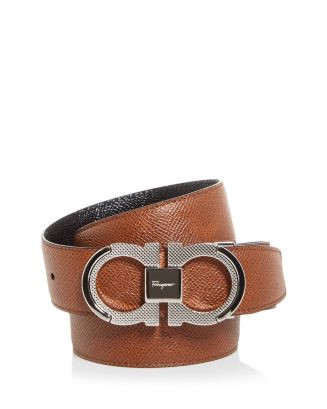 Men's Double Gancini Buckle Reversible Leather Belt | Bloomingdale's (US)