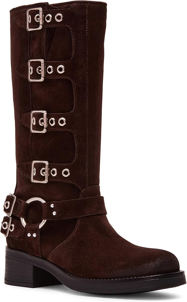 Steve Madden Women's Brocks Fashion Boot, Brown Suede, 9.5 | Amazon (US)