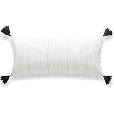 Hofdeco Neutral Indoor Outdoor Long Lumbar Pillow Cover ONLY for Bed, Backyard, Couch, Sofa Gray ... | Amazon (US)