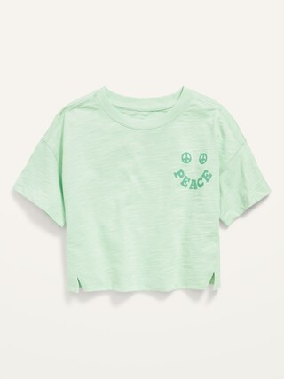 Loose Cropped Graphic T-Shirt for Girls | Old Navy (US)