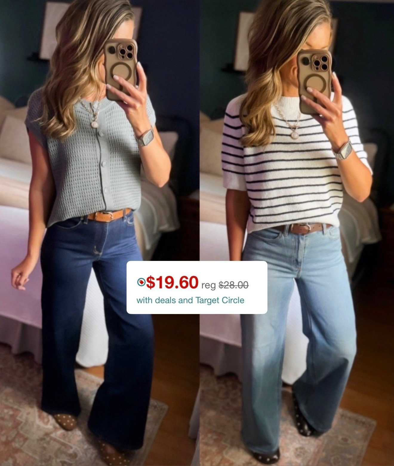 The most flattering jeans👖 They are so soft and less than $20
Jeans /8 regular length
Tops/ small 

#LTKStyleTip #LTKSeasonal