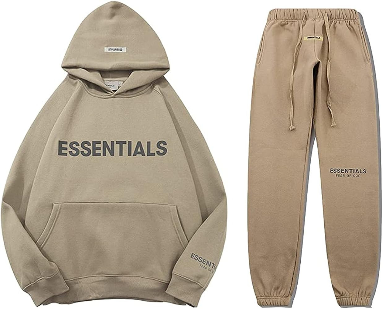 JJAI Fear of God Essential Hoodie Long Sleeve Hip Hop Unisex Novelty Pullover Hoodie Letter Hoode... | Amazon (CA)