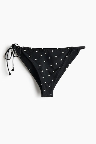 H & M - Cheeky Tie Bikini Bottoms - Black/Polka Dot | H&M (US, CA, MX)
