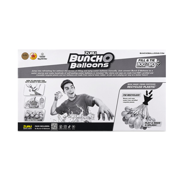 Bunch O Balloons 265 Neon Splash Rapid-Filling Self-Sealing Water Balloons (8 Pack) by ZURU | Walmart (US)