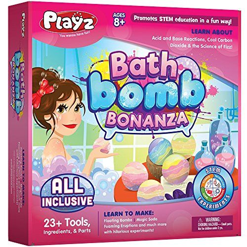 Playz Bath Bomb Bonanza - Craft, Experiment & Educational Science Kits for Kids Age 8-12 - DIY Bath  | Amazon (US)