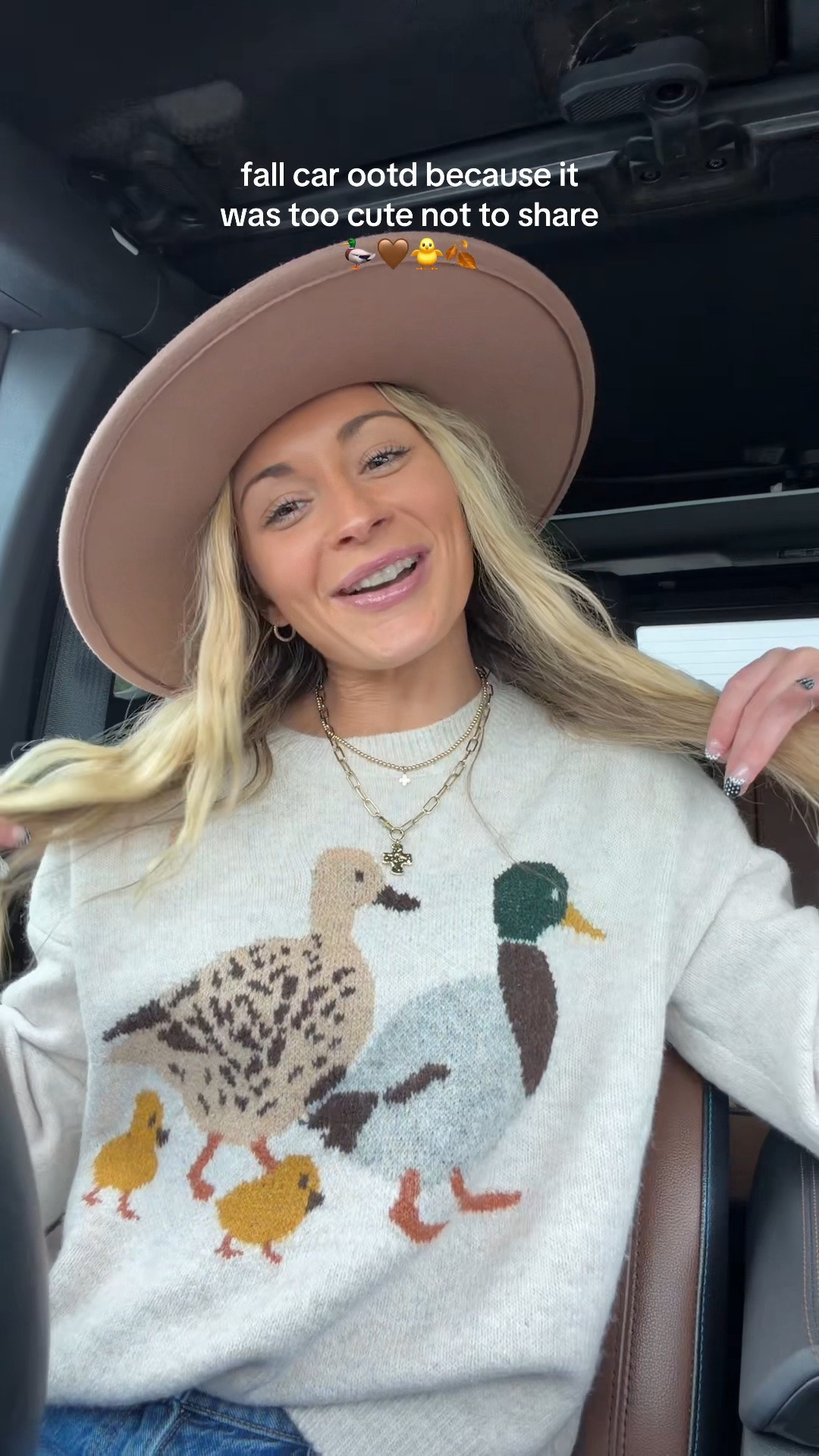 one of my favorite fall outfits 🦆🤎🐥🍂 can we make car ootds a thing?! 

#fallfashion #falloutfit #carootd #ootdinspo #fallstyle

#LTKU #LTKSeasonal #LTKootd