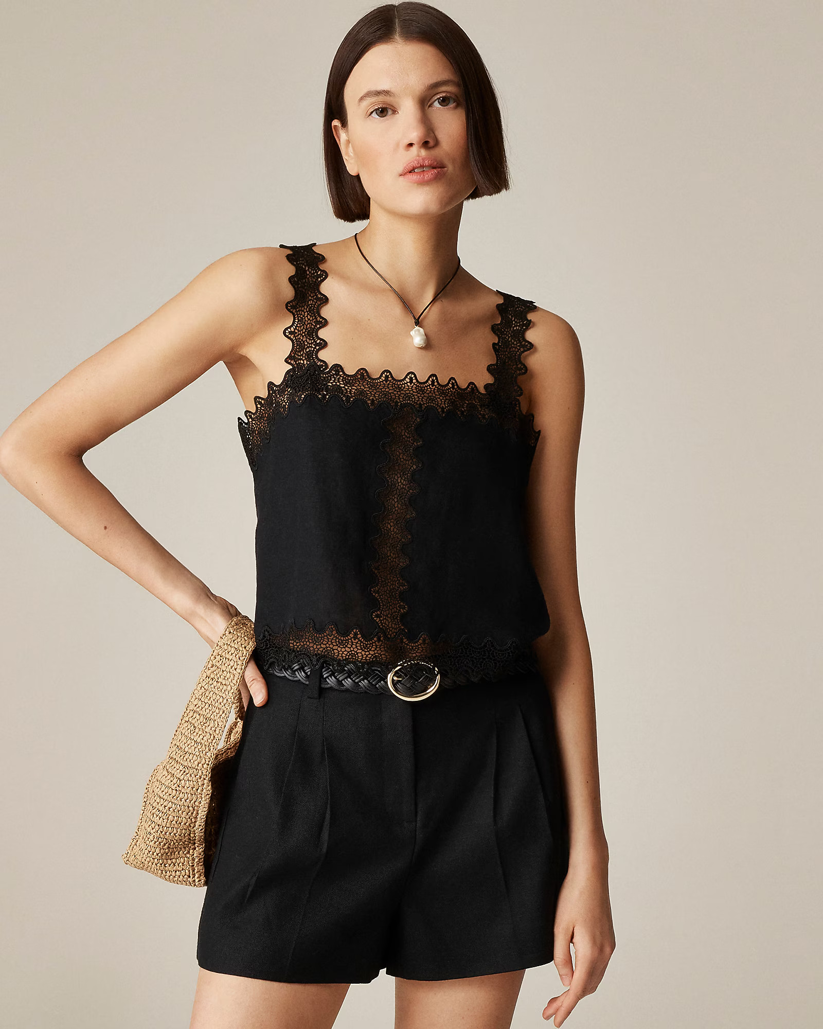 Lucia short in stretch linen blend | J. Crew US