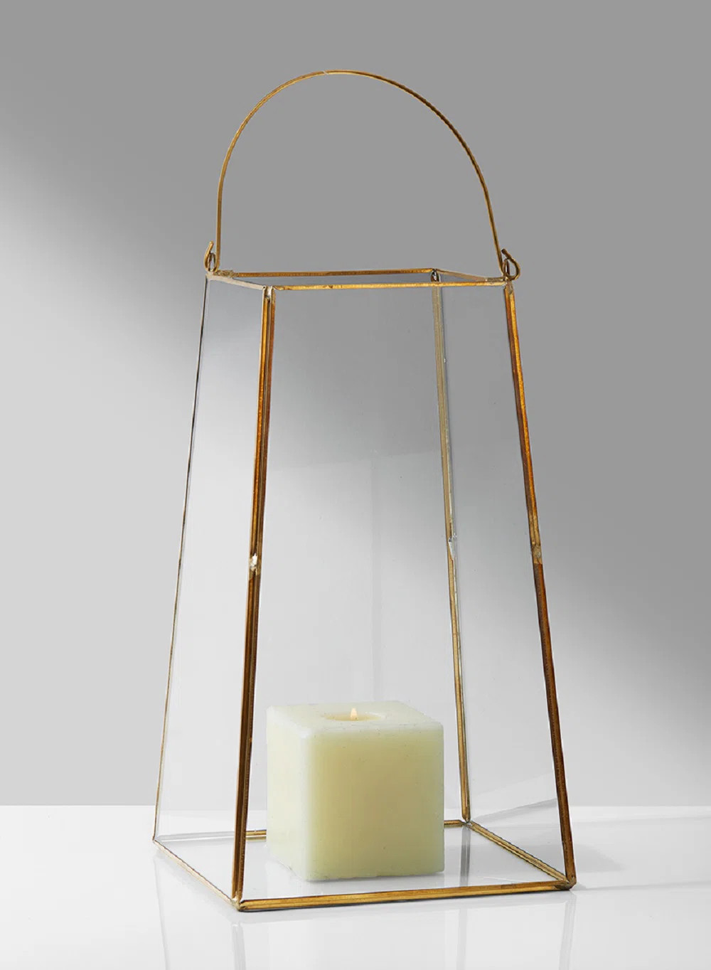 Kiyon Trapezoid Glass Lantern | Wayfair North America